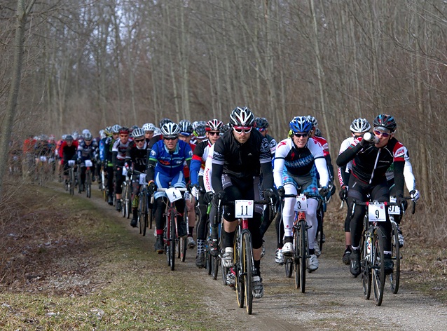 The first group on the railtrail in Paris