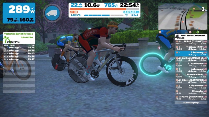 Stage 5 may have seen Mahoney on a normal bike or a TT bike. Very strange.